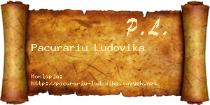Pacurariu Ludovika névjegykártya